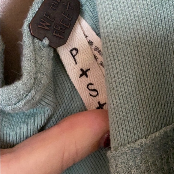 Free People Waffle Shirt - Seafoam Green - Picture 2 of 2